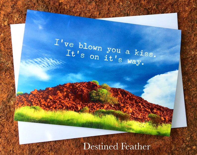 Pilbara Love Card, Outback Valentine's Day Card, Australian Landscape