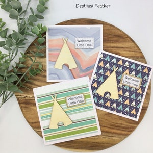 Australian Handmade Baby Card, Custom Peronalised Newborn Card, Baby Girl, Baby Boy Card, Tee Pee Baby Card, Baby Shower Card, Scrabble Card