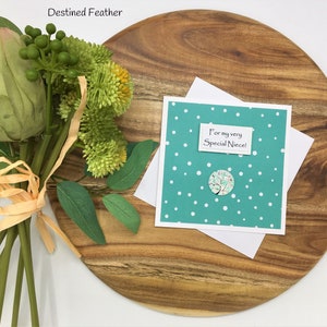 Carte d'anniversaire nièce, carte de nièce faite main, carte d'anniversaire de nièce personnalisée, carte d'anniversaire de fille, carte de bébé nièce, cadeau nièce, cadeau nièce, carte filleule