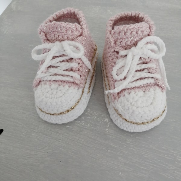 Chausson bébé au crochet fille