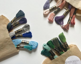 MYSTERY Floss Bundle, Embroidery floss, DMC 6-stranded floss skeins, DMC thread