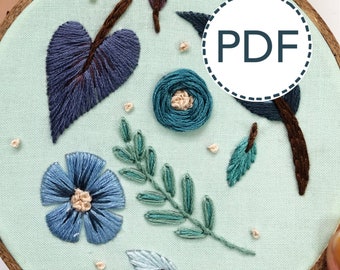 Botanical Stitch Sampler: DIGITAL PDF