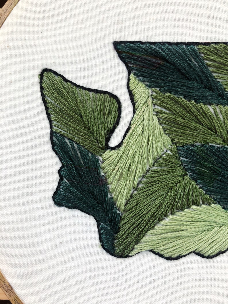 Leafy Washington DIGITAL PDF Moss Colorway