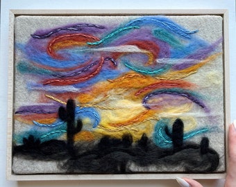 Desert Landscape (Mixed Media)