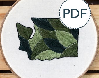 Leafy Washington (Moss Colorway): DIGITAL PDF