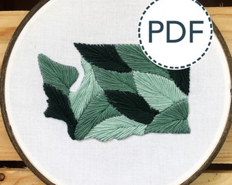 Leafy Washington (Mint Colorway): DIGITAL PDF