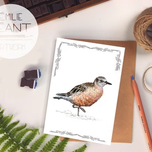 Carte de chevreuil - Carte de voeux pour oiseaux indigènes de Tūturiwhatu en Nouvelle-Zélande