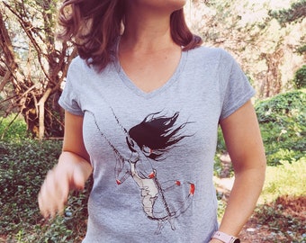 The Swing t-shirt for woman V-neck