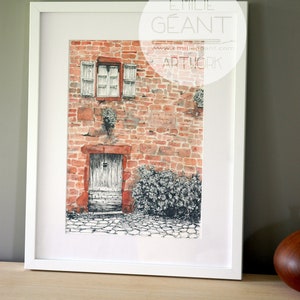 Collonges La Rouge - hand signed limited edition A4 Giclée French print