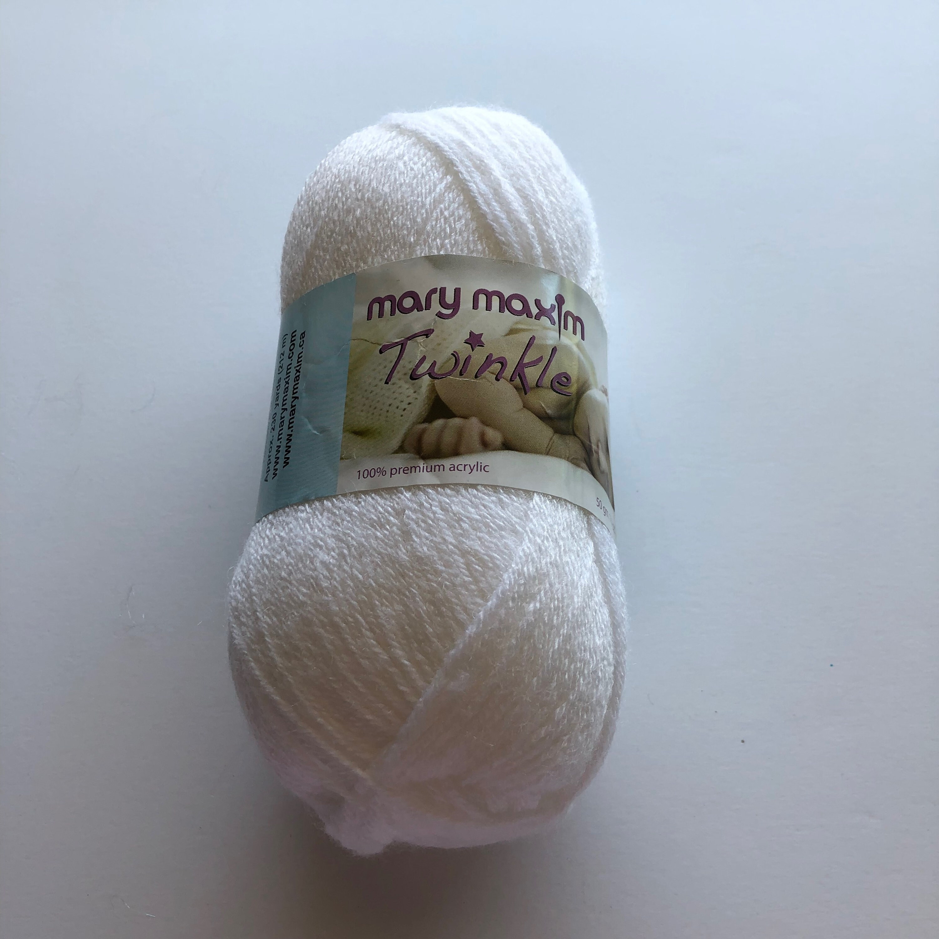 Mary Maxim Starlette Sparkle - White Yarn