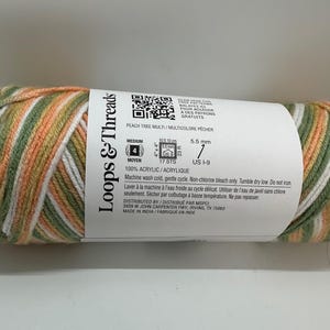 Hilo Loops and Thread, acrílico clásico suave, colores variados, colores ombré Peach tree