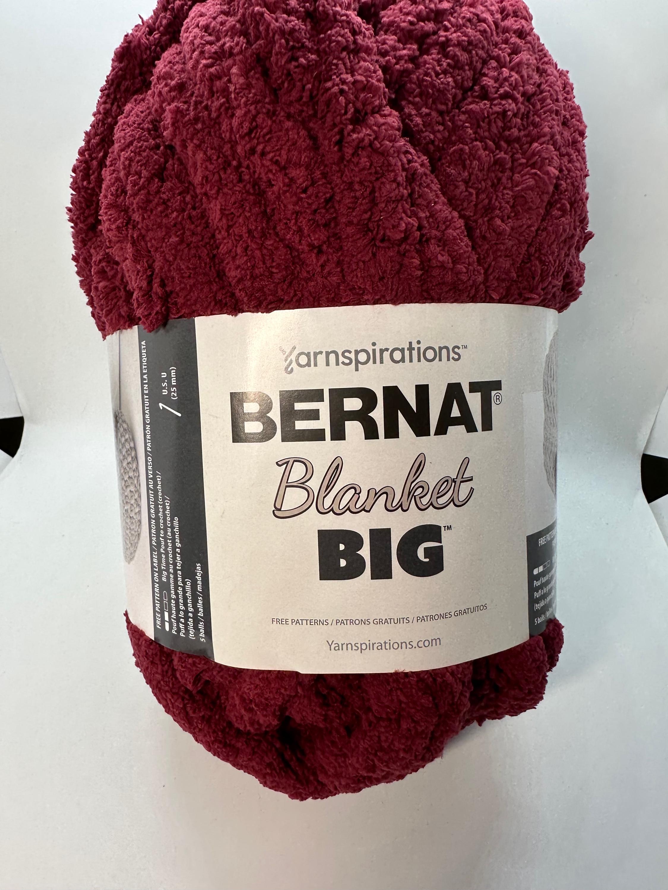Bernet Color Bernat Blanket Big in 2 Colors to Choose From, Rich Burgundy and ...