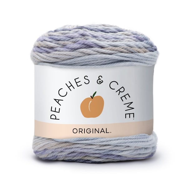 Cotton Yarn in Shades of blues, Peaches and Cream, Variegated blue cotton yarn, Denim cotton yarn