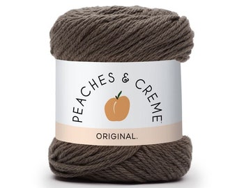 Peaches and Cream Brown  Cotton Yarn, Dark taupe cotton yarn