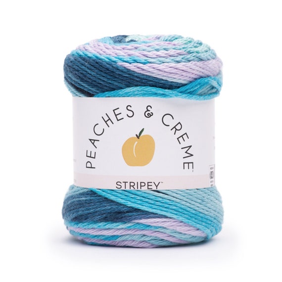 Cotton Yarn in Shades of Blues, Peaches and Cream, Variegated Blue Cotton  Yarn, Evening Sea Cotton Yarn 
