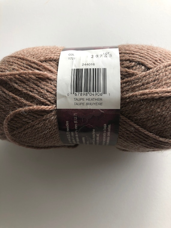 Discontinued Yarn Patons Decor Yarn in Taupe Heather Color, Light Brown Yarn  -  Canada