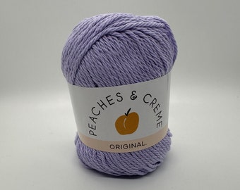 Cotton Yarn in Shades of Blues Peaches and Cream Variegated 