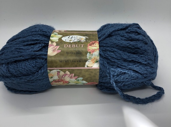 Discontinued Yarn, Yarn Bee Yarn Debut in Stormy Blue Color, Yarn