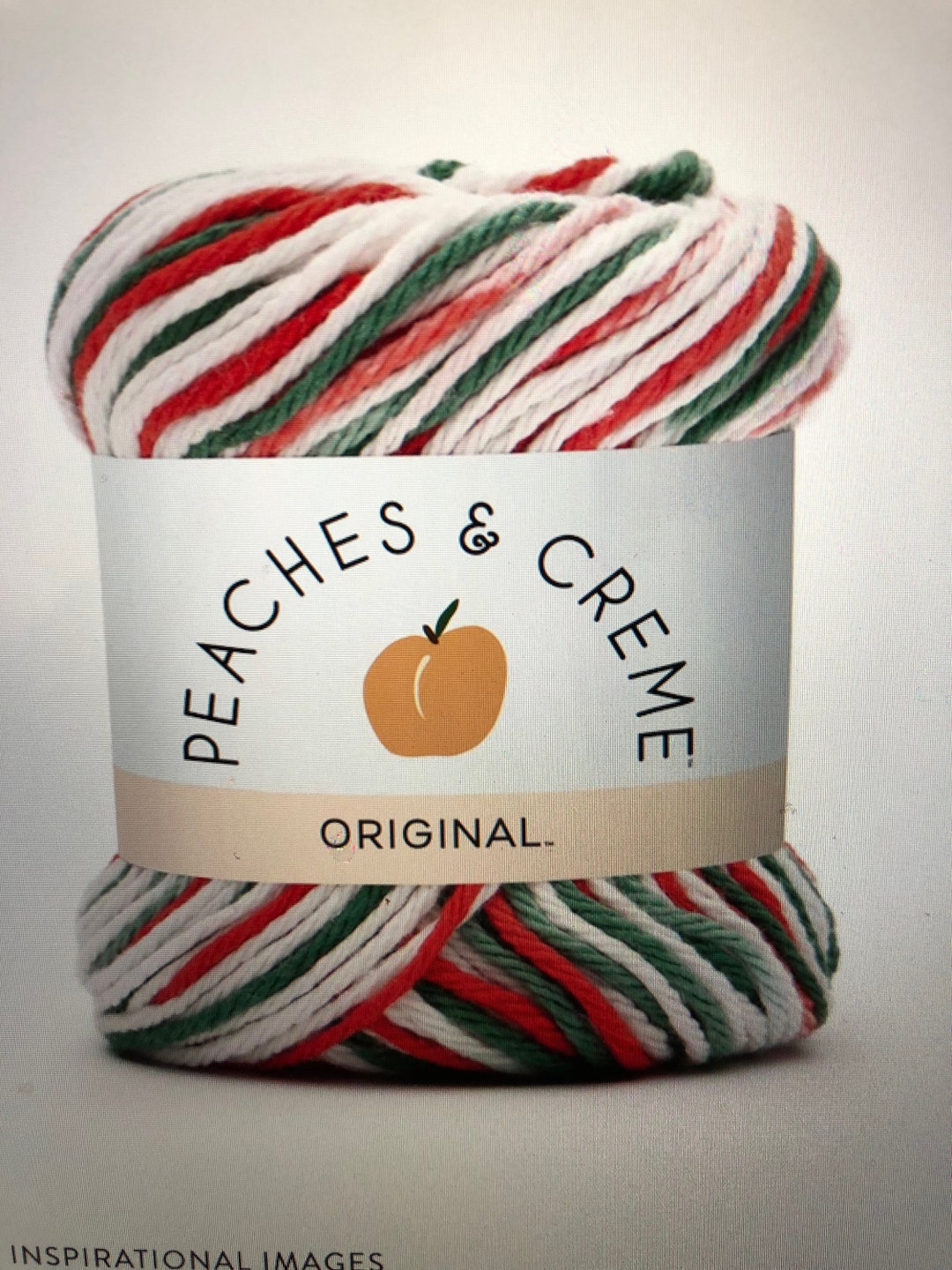 Peaches and Cream in Yuletide Color, Christmas Cotton Yarn Etsy