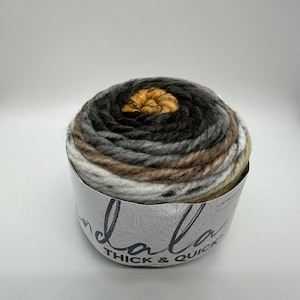 Mandala Thick and Quick Yarn from Lion Brand Yarn, Color Stairwell, shades of gray