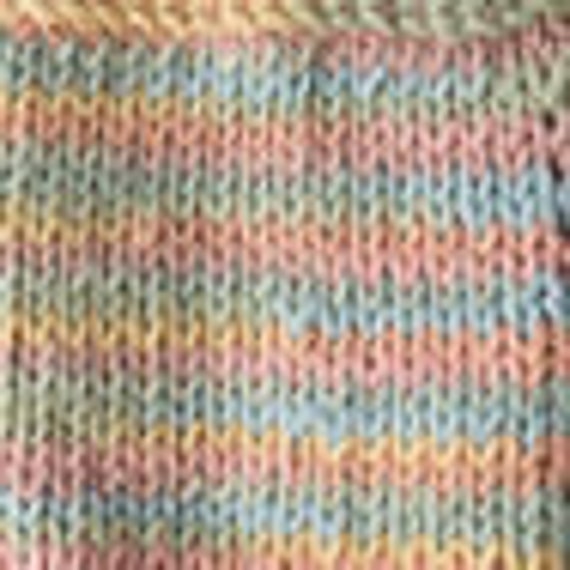 Cotton Yarn in Shades of Blues Peaches and Cream Variegated 