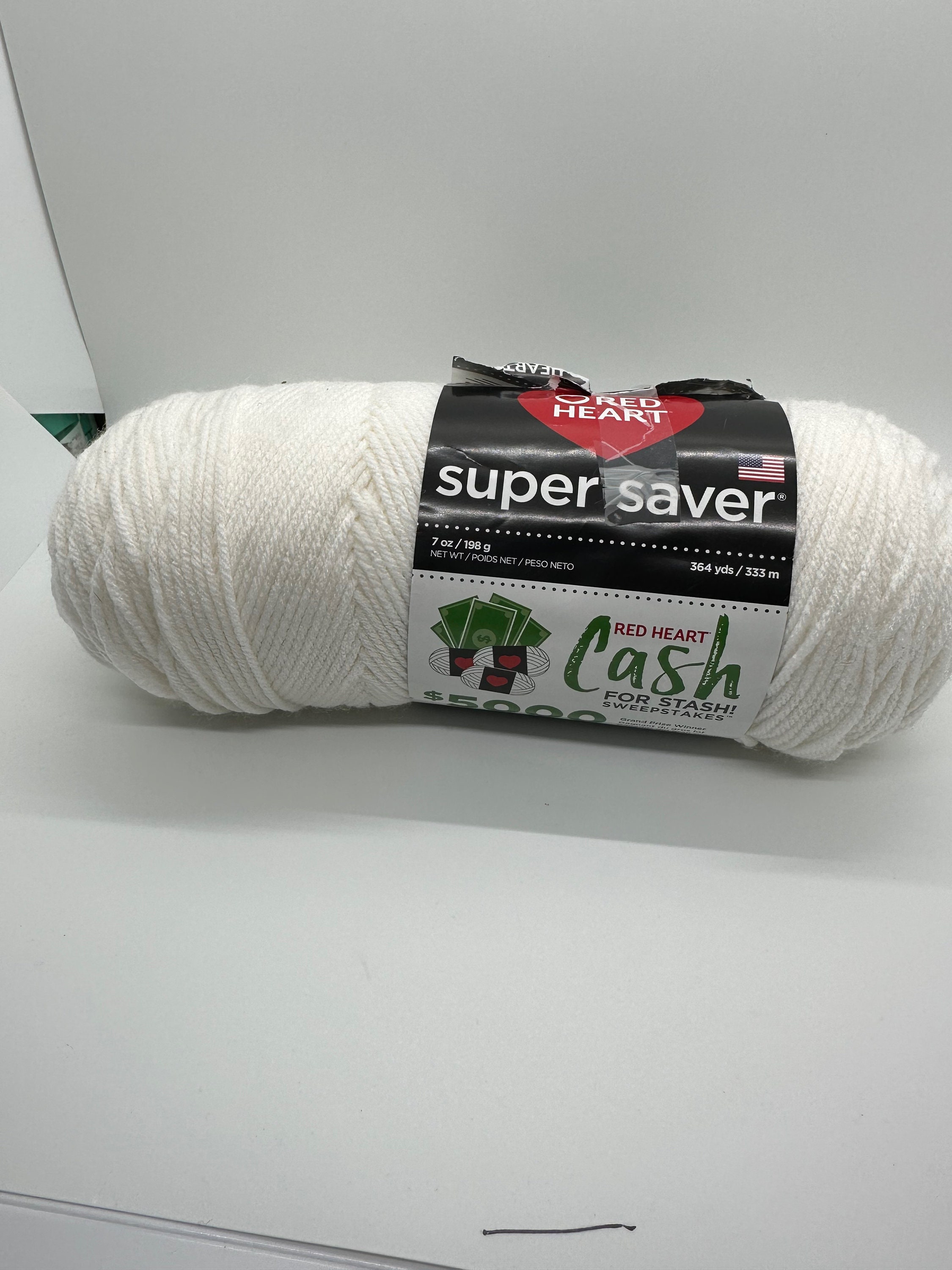 RED HEART Super Saver Yarn, White