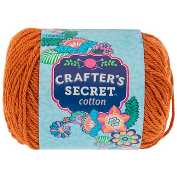 Cotton Yarn in Papaya from Crafter's secret, burnt orange