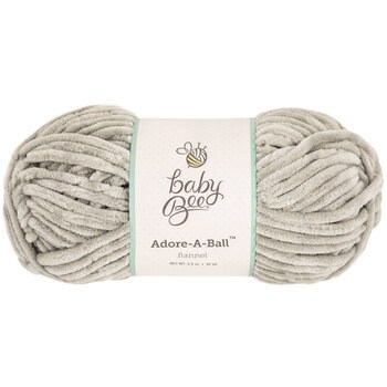 Baby Bee Adore A Ball in Flannel light grey velvet yarn Baby Bee yarn