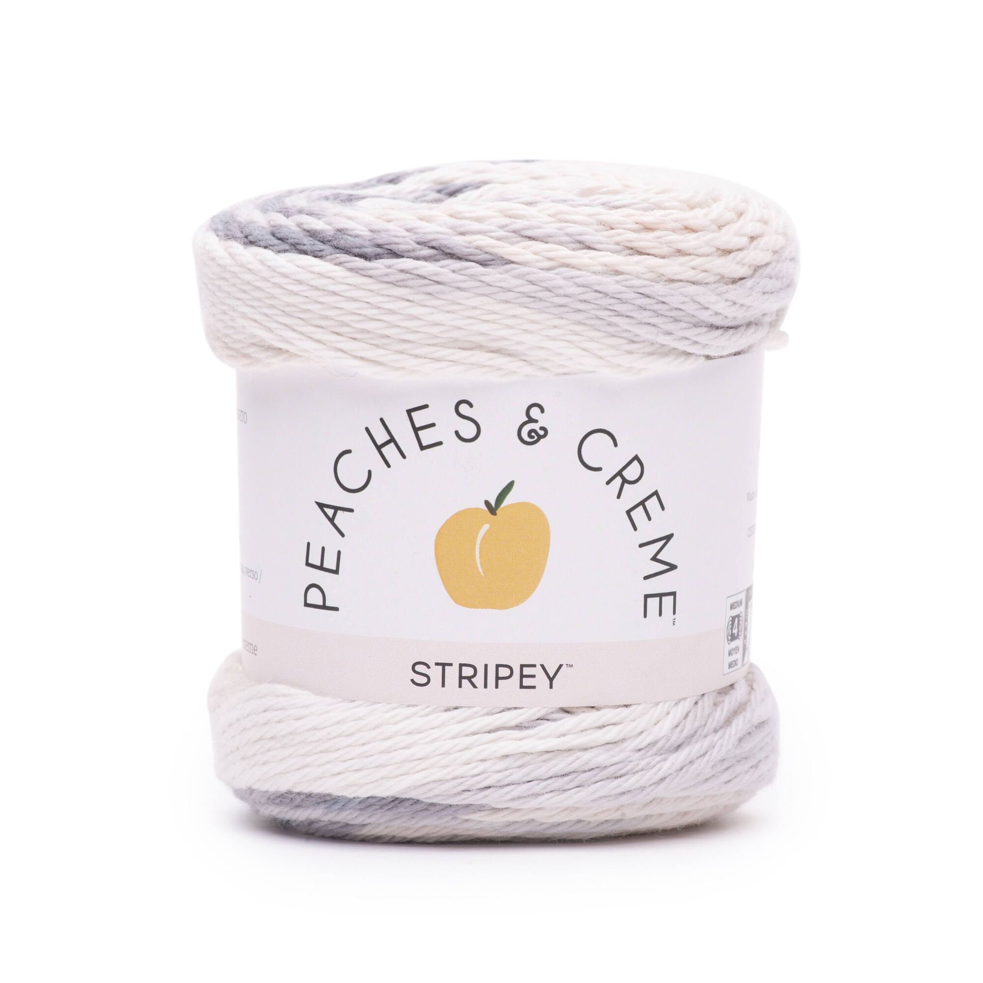 Peaches & Creme Solid 4 Medium Cotton Yarn, Pastel Pink 2.5oz/70.9g, 120  Yards 