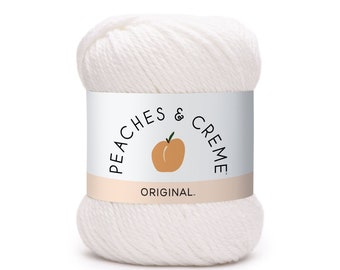 Cotton Yarn in white, Peaches and Cream, White  cotton yarn,