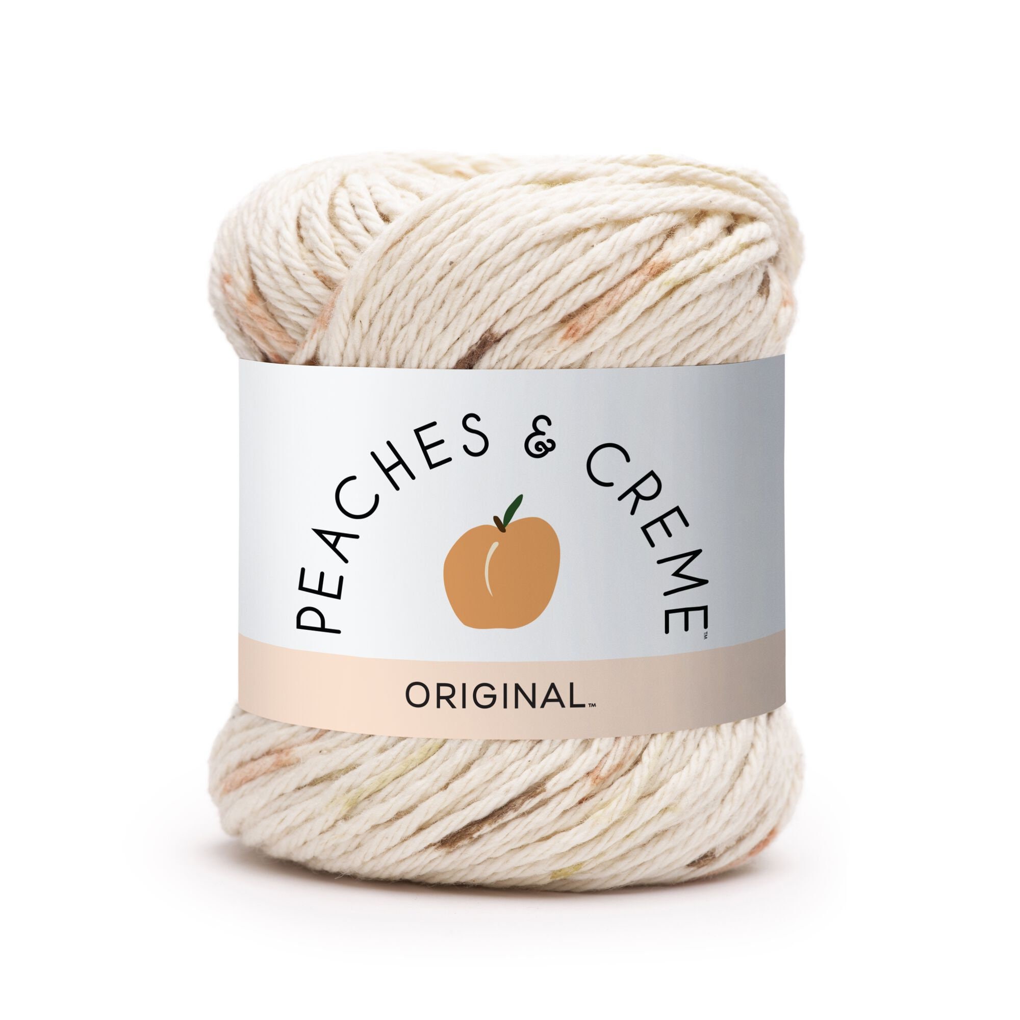 Peaches & Creme Medium Cotton Stripey Yarn Linen - 2 oz