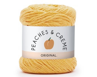 Peaches and Cream Gold Yellow  Cotton Yarn, Yellow Gold cotton yarn