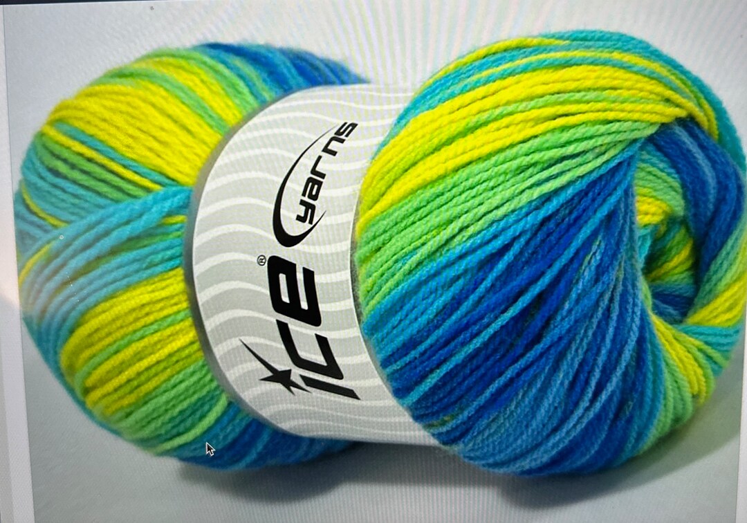 Ice Yarn Magic Light Magic, Light Turquoise, Blue Shades, Green Shades