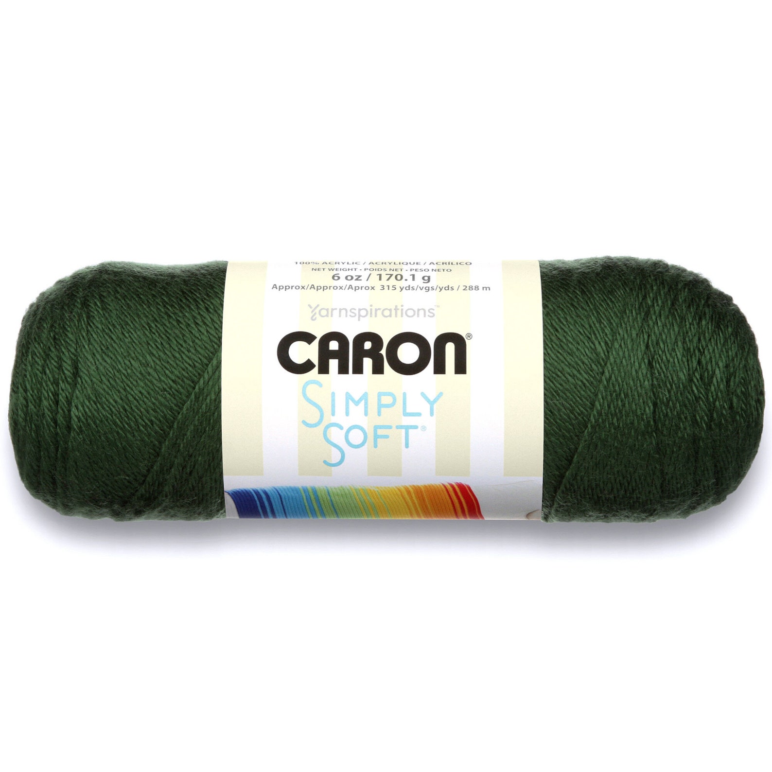 Caron Simply soft in sage green dark green acrylic yarn Etsy