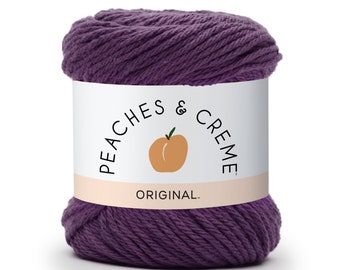 Peaches and Cream Purple Cotton Yarn, Black Currant