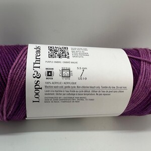 Hilo Loops and Thread, acrílico clásico suave, colores variados, colores ombré Purple ombre
