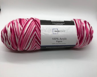 Mainstays  Acrylic Yarn in Pink Blend, 2 size to choose from