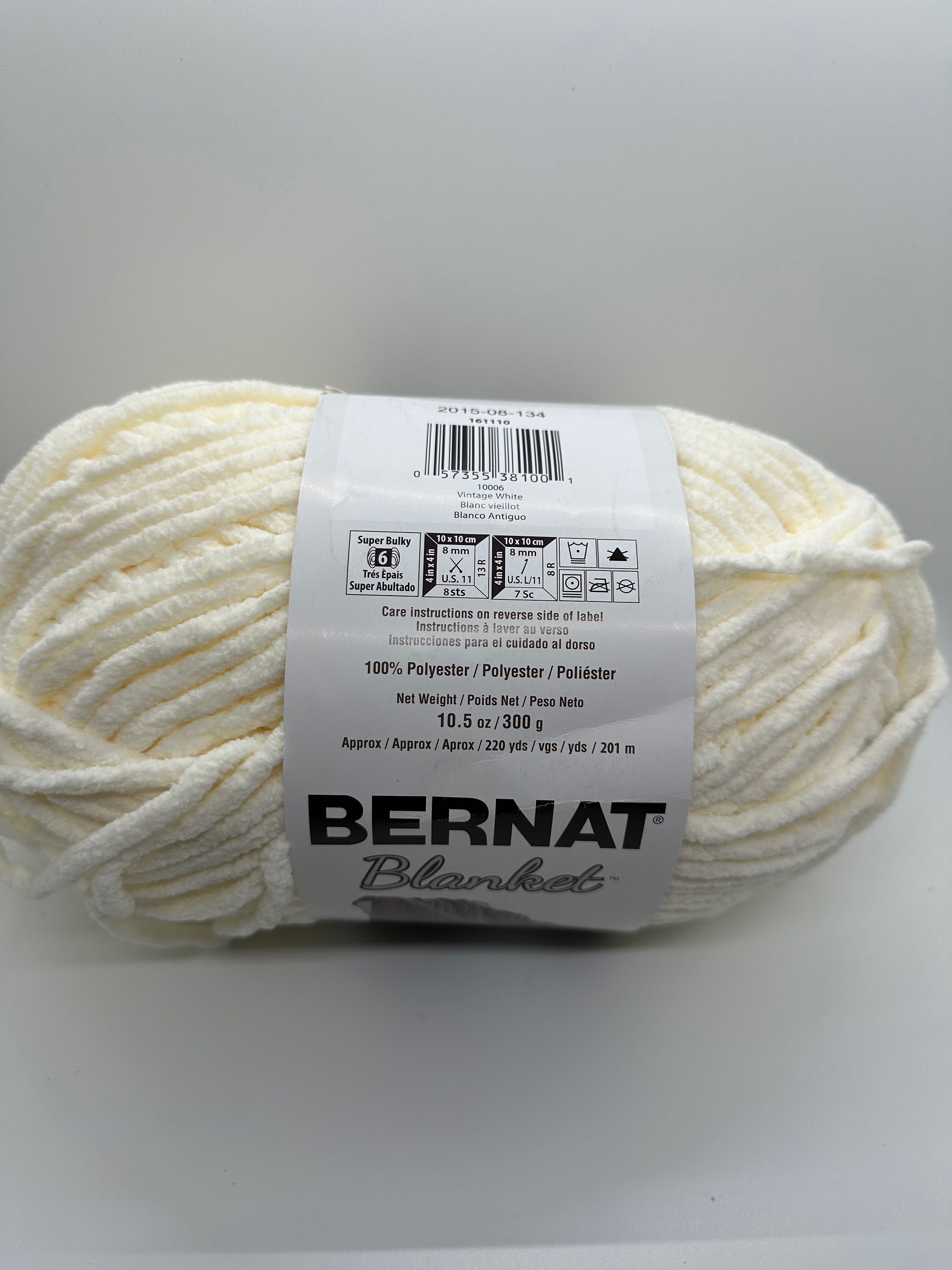 Bernat Blanket Yarn in Antique White Color, off White Blanket Yarn 