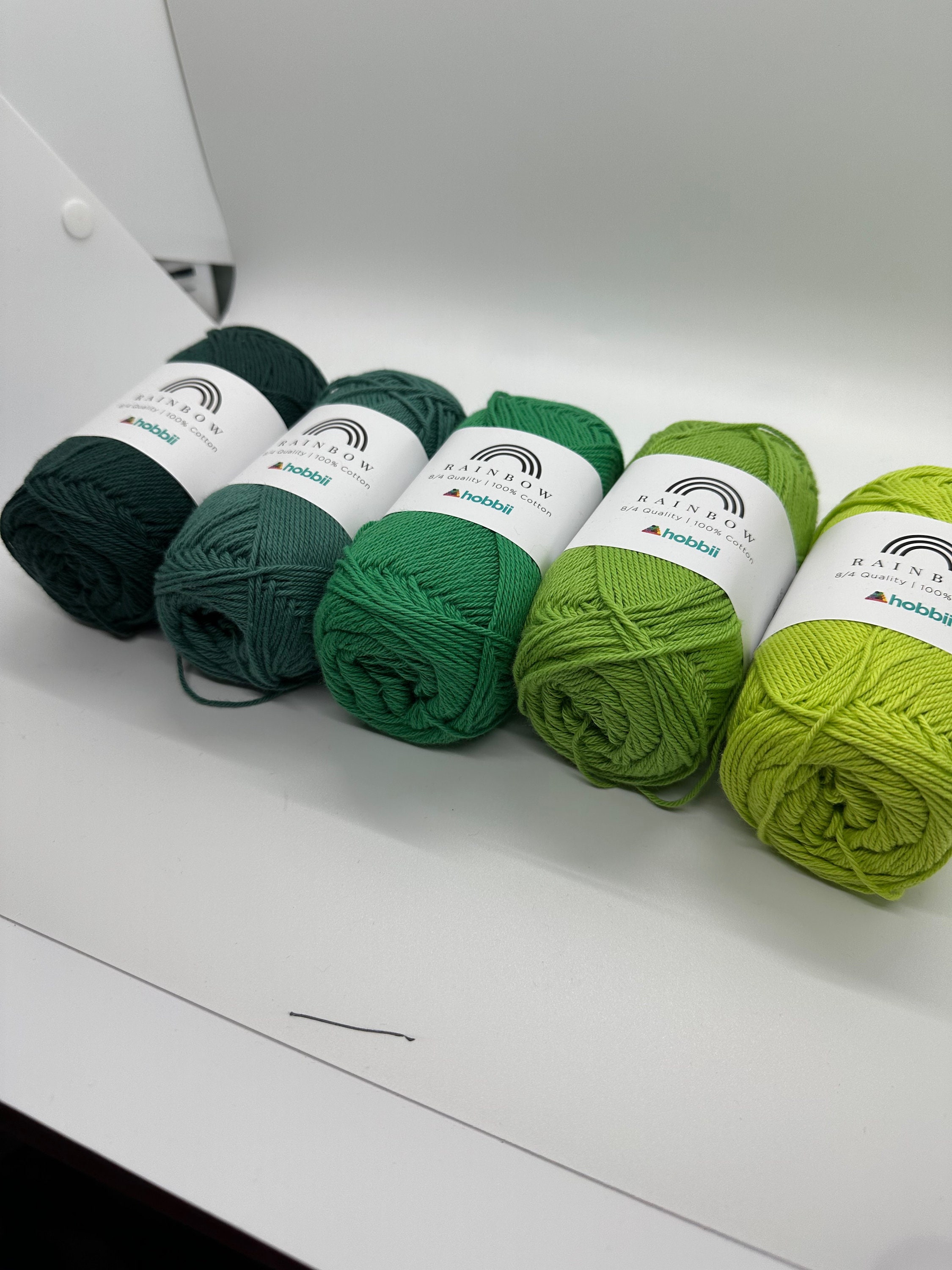 Gejoy 8 Pack Gradient Color Cotton Cake Yarn Self Striping Yarn 60% Cotton  30% Acrylic 10% Wool Multicolor Rainbow Soft Yarn for Knitting Crocheting