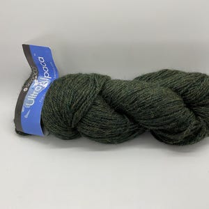 Berroco Ultra Alpaca Yarn: Worsted Weight, Peat Mix Green