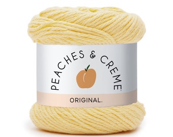 Peaches and Cream Yellow Cotton Yarn, Yellow Sunshine cotton yarn