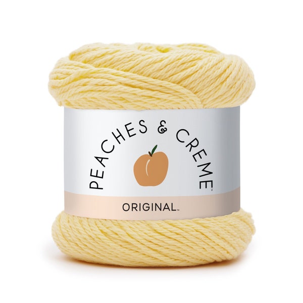 Peaches and Cream Yellow Cotton Yarn, Yellow Sunshine cotton yarn