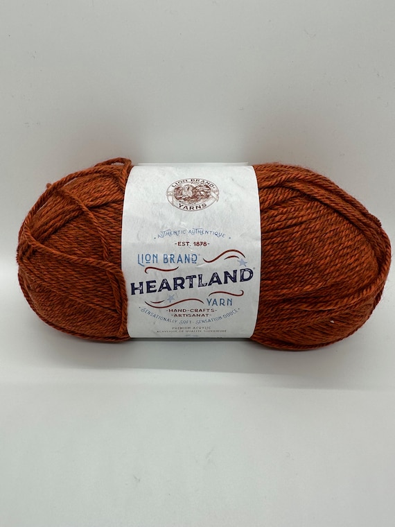 Lionbrand Heartland in Yosemite Color, Terracotta Yarn, Yosemite