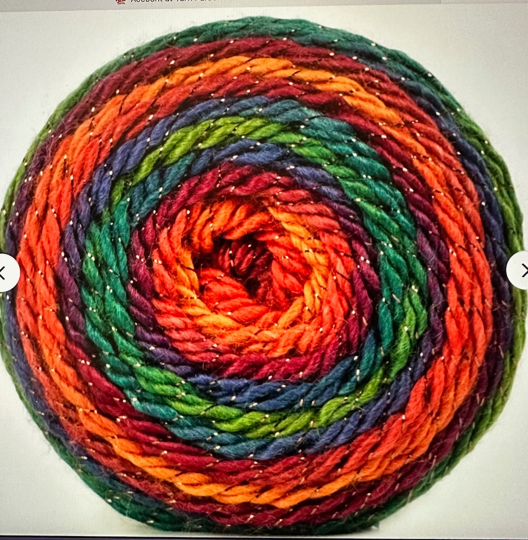 Universe XL Yarn From Hobbii in Spectral Light Color, Shades of Orange, Red and Blue Color