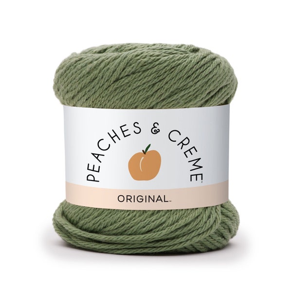 Peaches and Cream in Rosemary Green Cotton Yarn