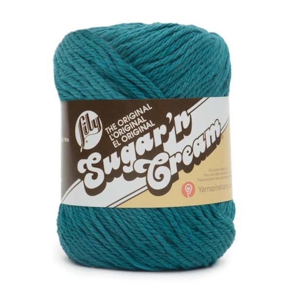 Sugar and Cream in teal green Cotton Yarn, teal cotton yarn