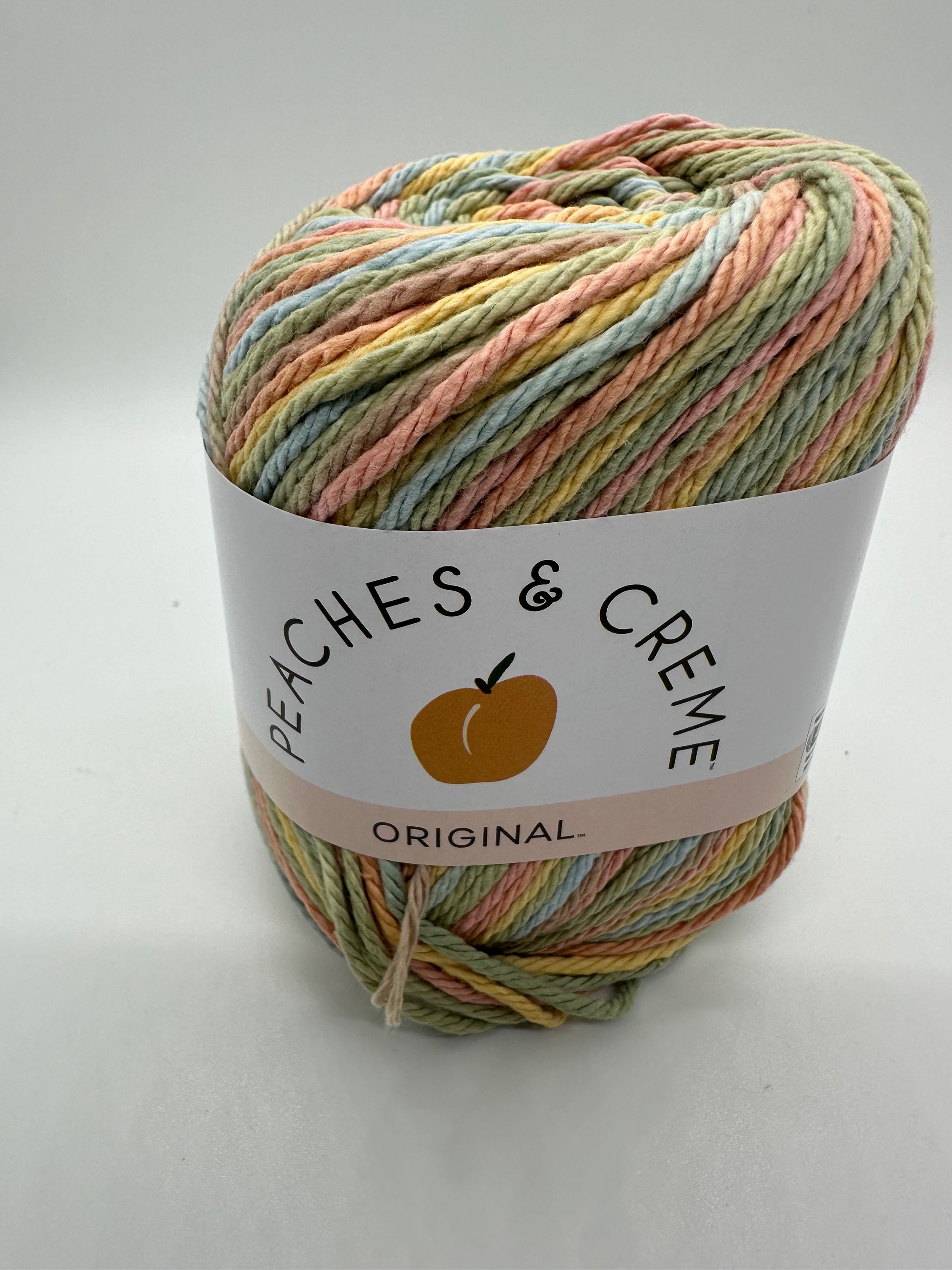 Peaches & Cream Stripey Cotton Yarn, 2 Oz., 102 Yds,100% Cotton, Fleur De  Lavand
