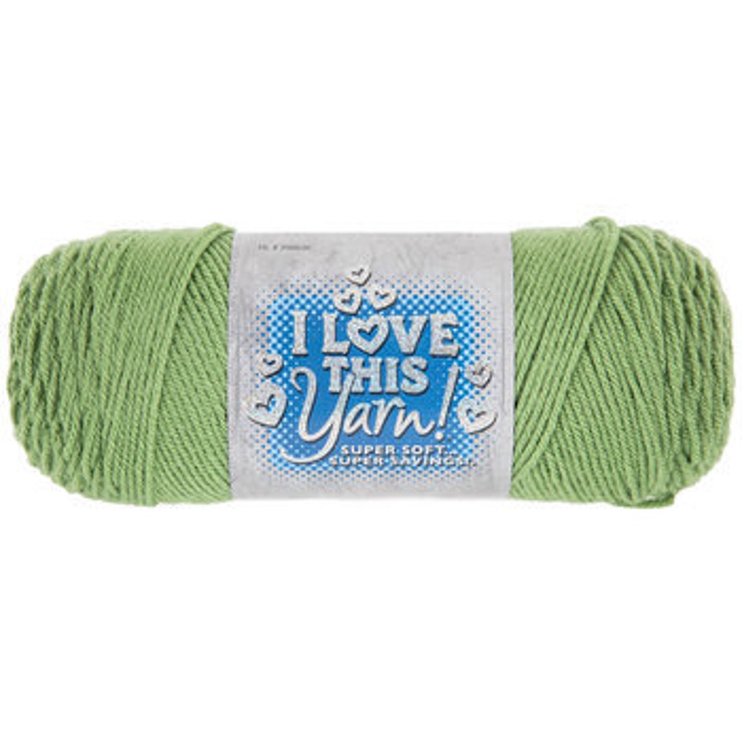 I Love This Yarn in Mid Green Etsy