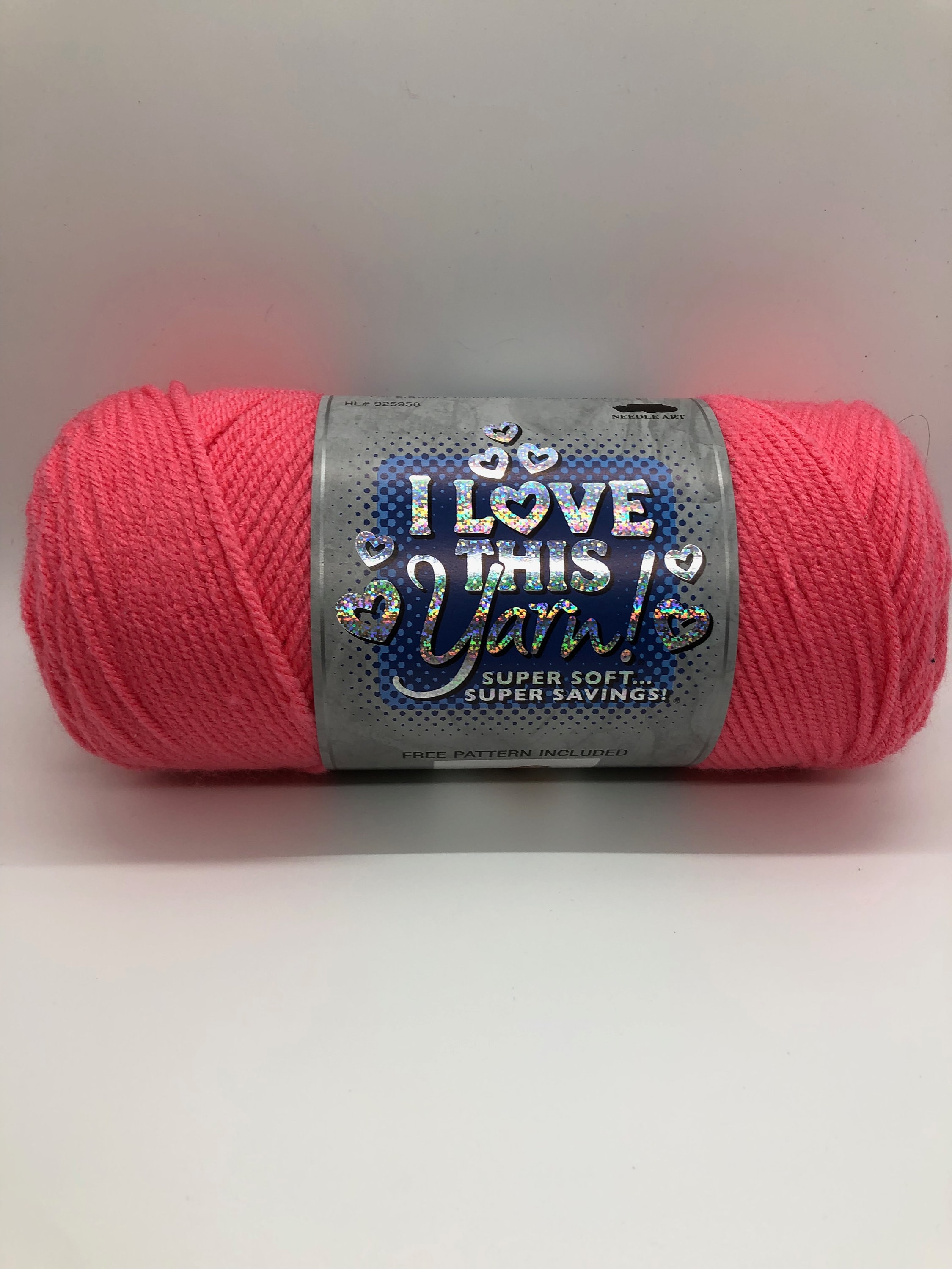 I Love This Yarn in Tropical Pink, Hot Pink Yarn, Pink Yarn 