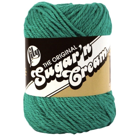Sugar and Cream Cotton Yarn in Mod Green, Regular Size Cotton Yarn